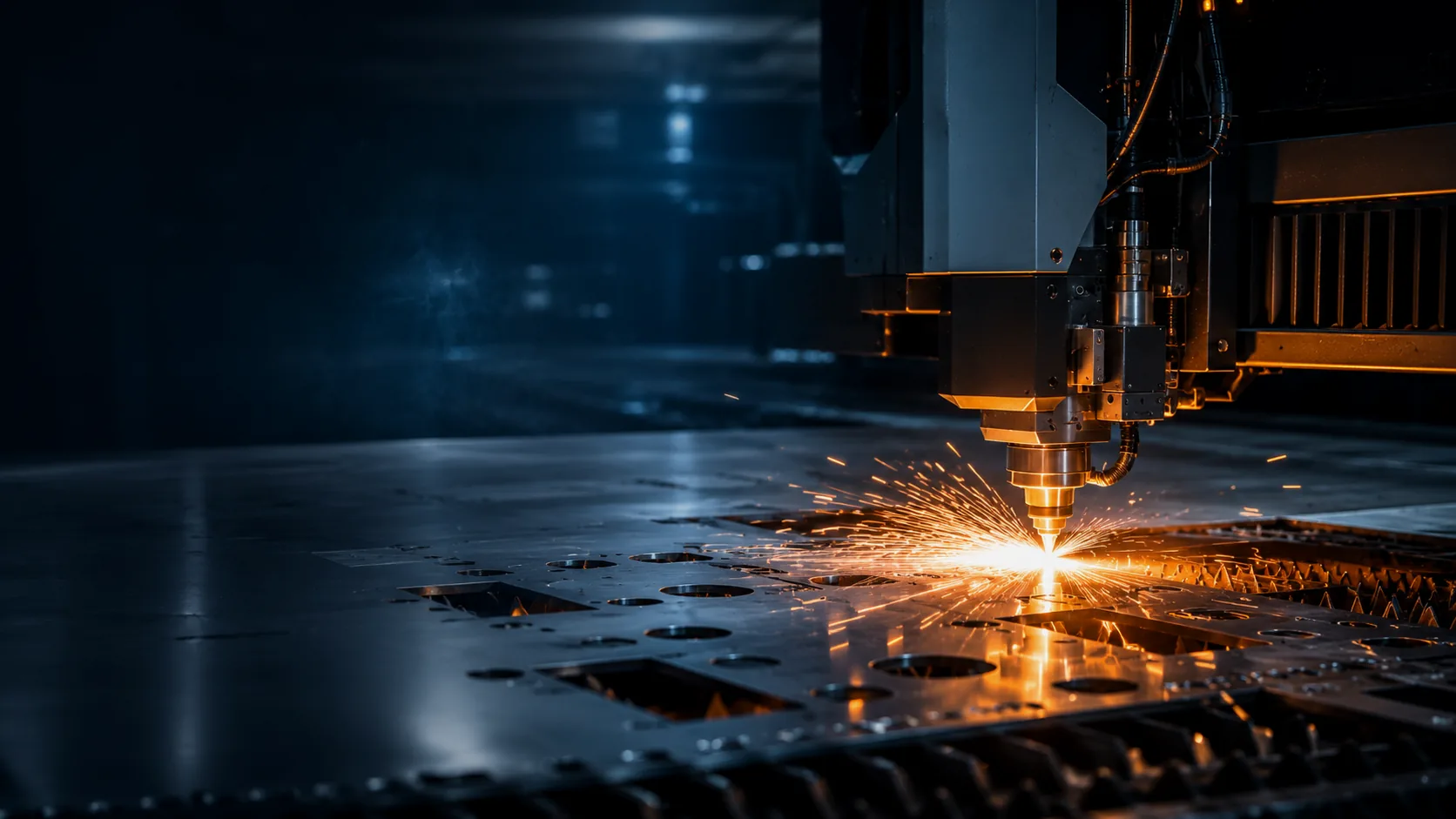 Laser cutting sheet metal parts