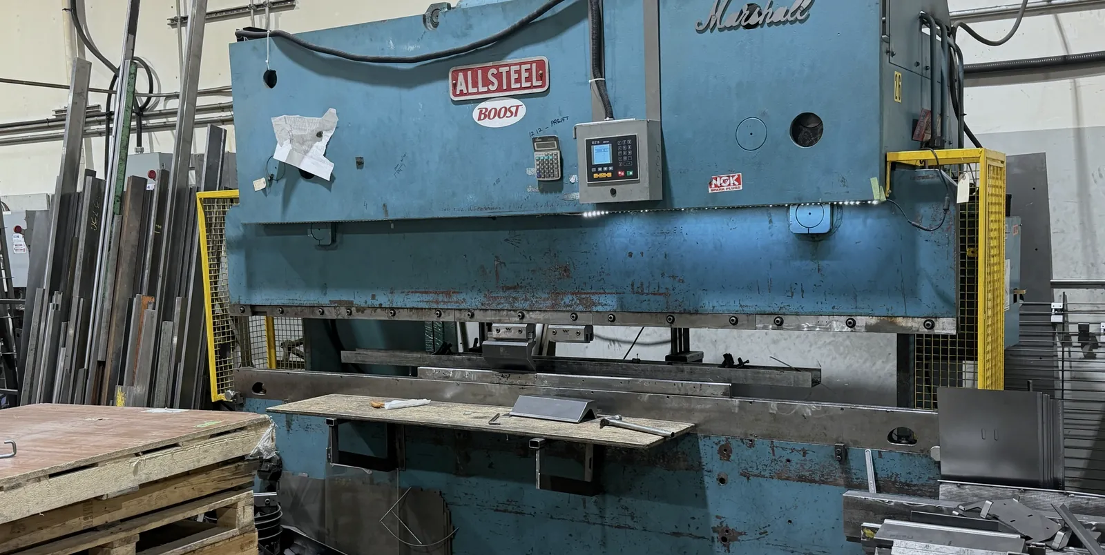 Allsteel press brake at Aeco Displays